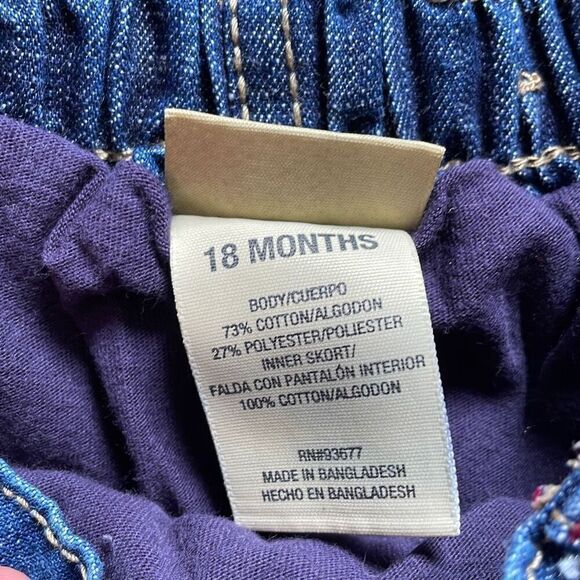 18 Month Girl’s Sweatshirt & Jean Skirt Bundle - Picture 8 of 8